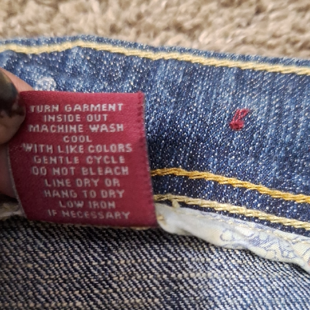 Vintage 80s Gitano 5 Pocket Embroidered Blue Denim Jeans-12 - Picture 6 of 8